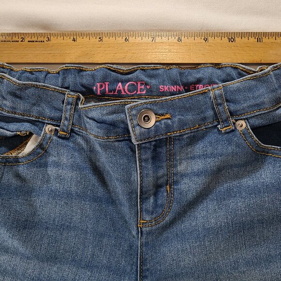 The Children's Place Skinny Jeans Size 12 Girls Blue Denim Stretch Waistband - Picture 6 of 8